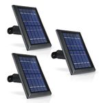 Wasserstein Solar Panel with 13.1ft/4m Cable Compatible with Arlo Ultra/Ultra 2 & Arlo Pro 3/Pro 4 ONLY (3-Pack, Black) (NOT Compatible with Arlo Pro/Pro2)