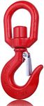 WENHUALI 2 Ton Swivel Lifting Hook Heavy Duty, Round Rotating Hook with Safety Latch, High Quality Alloy Steel Resistant Corrosion for Lifting Chains Port Transportation Factory 1T 2T 3T 5T