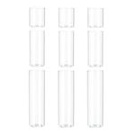 Jelofly 9PCS Clear Glass Cylinder V