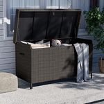 Grand patio Deck Box 678 L Storage Box with Lid Graden Furniture Storage Box Cushion Box with Smooth Wheels Easy to Move Outdoor Storage Container for Tools Pool Accessory Pillows -Dark Brown