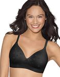 Hanes Women's Fuller Coverage Foam Wire Free Bra, Black, Large