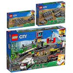 E.G.L LEGO City Train Set 3pcs (60198, 60238, 60205) Cargo Train, Trains Switch Tracks