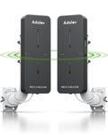AdaLov CPE882 WiFi 6 Wireless Bridge Outdoor, 5 KM Gigabit Point to Point Network Bridge 802.11ax, Network Backhaul for CCTV/Garden Office/Granny Annexe/Barn, MU-MIMO, WPA3, Weatherproof, Plug & Play