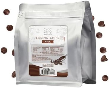 ChocZero Milk Chocolate Chips - No Sugar Added, Low Carb, Keto Friendly, Gluten Free - 20 Ounce Bulk Bag for Baking Keto Diet Cookies and Dessert