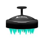 HEETA Scalp Massager Hair Growth, Shampoo Brush with Soft Silicone Bristles for Hair Care and Head Relaxation, Ergonomic Scalp for Women/Men/Pet-Turquoise&Black