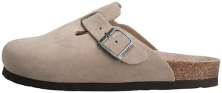 Genuins Taupe Riva Velour Suede Clogs Slip On Closed Toe Clogs for Women Men Arch Support Cork Footbed Orthopedic Comfort Shoes Non Slip Work Clogs Casual Walking Travel Shoes, 5 US Women / 3 US Men