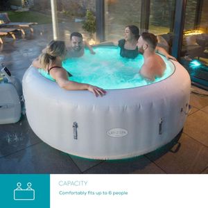 Lay-Z-Spa Paris AirJet Hot Tub – 4-6 Person Inflatable Spa