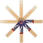 Drum Sticks, American Hickory Drumstick, Drumsticks for Drums, Baquetas para Bateria, Drum Accessories for Drums, 5B Drumsticks (5B-4pack)