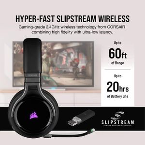 Corsair Virtuoso RGB Wireless Gaming Headset – Black