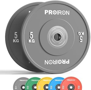 PROIRON Training Bumper Plates- 2×5KG-Grey