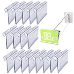 100 Pcs Clear Plastic Label Holders Sign Display Holder Price Tag Label Clip for Retail Price Ticket Tagging