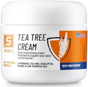 Solpri Shield Antifungal Cream with Lemongrass, Tea Tree, Eucalyptus Oil, and More for Athletes Foot, Jock Itch Fungus, and Ringworm 2 Oz
