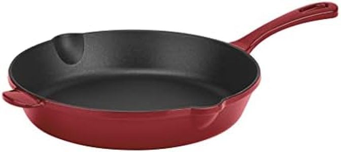 Cuisinart CI22-24CR Chef's Classic Enameled Cast Iron 10-Inch Round Fry Pan, Cardinal Red
