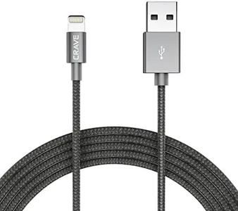 Apple MFI Certified Lightning to USB Cable - Crave Premium Nylon Braided Cable 4 FT - Slate