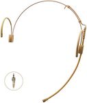 J K Pro Earhook Headset Headworn Microphone MIC-J 060 Compatible with Sennheiser Wireless Bodypack Transmitter - 1/8'' TRS Locking Screw Plug