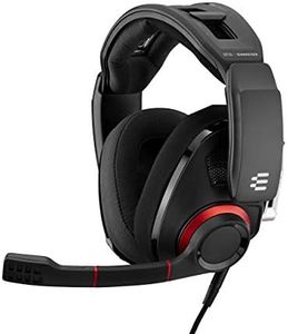 GSP 500 by EPOS Open Acoustic Gaming Headset, Noise-Cancelling Microphone, Adjustable Headband with Customizable Contact Pressure, Volume Control, PC + Mac + Xbox + PS4, Pro – Black/Red (1000243)