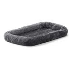 Midwest Home For Pets Gray Dog/Cat Bed w/Comfortable Bolster | Ideal for XS Dog Breeds| Wash & Dry | 1-Year Warranty