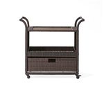 Christopher Knight Home Corona Outdoor Wicker Bar Table Cart, Multibrown