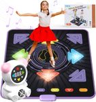 Dance Mat Toys for Boys & Girls, Rechargeable Dance Mat with Bluetooth, Light up Electronic Dance Mats, Kids Exercise Dancing Games, Christmas Birthday Gifts Ideas for Kids Aged 3 to 12