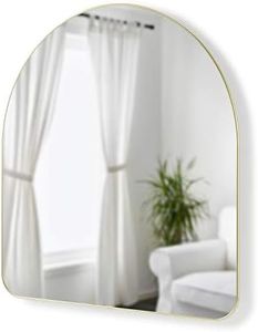 Umbra Hubba Arched Wall Mirror, 86 cm x 91 cm Size, Brass