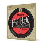 D'Addario EJ45LP Pro-Arte Lightly Polished Composite Silverplated Wound Clear Nylon Classical Guitar Strings - Normal Tension