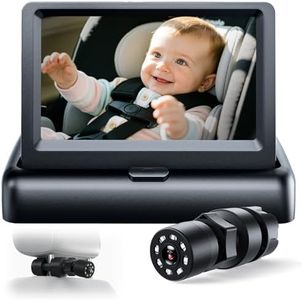Itomoro 1080P HD Baby Car Camera with Unique Adjustable Mount, Rear-Facing Infant Monitor - 4.3'' Night Vision Anti-Glare Display, 150° Wide-Angle Lens, Easy Install & 360° Rotation for Safety