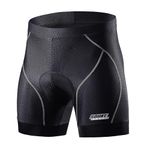 Souke Sports Men's Cycling Underwear Shorts 4D Padded Bike Bicycle MTB Liner Shorts with Anti-Slip Leg Grips(Grey, Large)