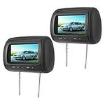 2pcs 7 in Control Headrest LCD Video Monitor MP5 Display Black DVD Player for Car,Car Tvs for Back for Seat 2 Set,Car Tv Headrest Monitor,Tv