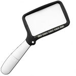 Folding Handheld Magnifying Glass with Light - 3X Large Rectangle Reading Magnifier Rectangular Handhold Magnify Lens Gifts for Seniors Reading Books, Prints, Lighted Gift for Low Visions(Black)