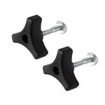 Wmzjnljy 2pcs Triangle Knob Handle Lawn Mower Handle Knob T-Handle Bolts Triangle Handle Knob Nut Screw for for Honda Lawn Mower Machine (M111-2)