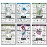 6PCS workout chart posters for a ho