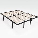 Zinus 14 Inch MyEuro SmartBase / Wooden Slat / Mattress Foundation / Platform Bed Frame / Box Spring Replacement, Queen