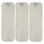 EcoAble Diaper Booster Pads – Snap-in Rayon Inserts for Cloth Diapers | Add Absorbency | Reusable & Trim Fit (Size 3 / Inserts ONLY, 3-Pack)