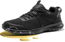 SPIEZ Non Slip Shoes Women - Waterproof Slip Resistant Shoes for Food Service, Kitchen, Restaurant, Womens Nursing Sneakers Black US Size 8.5