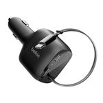 Belkin USB C Car Charger 75W w/ 30in Retractable USB C Cable - iPhone Charger, Compatible with iPhone 16 & 15 Series, Galaxy S25 Series, AirPods, Tablet, MacBook, Chromebook, etc. - Travel Essentials