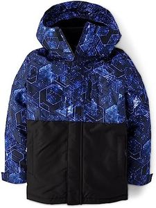 The Children's Place Boys' Heavy 3 in 1 Winter Jacket, Wind Water-Resistant Shell, Fleece Inner, Black | Space Cube_Black