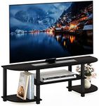 Furinno Turn-S-Tube Wide TV Entertainment Center, TV Unit, TV Stand, Espresso/Black, 120 (W) x 40 (H) x 34 (D) cm