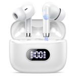 Wireless Earbuds, Wireless Headphones Bluetooth 5.3 Headphones with 4 ENC Mic, Bluetooth Earphones with 50H Hifi Stereo, Noise Cancelling Headphones Wireless Mini Ear Buds IPX7 Waterproof LED Display