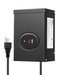 DEWENWILS 200W Outdoor Low Voltage Transformer with Timer and Photocell Sensor, 120V AC to 12V AC, Weatherproof, for Halogen & LED Landscape Lighting, Spotlight, Pathway Light, ETL Listed