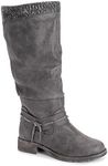 MUK LUKS LUKEES Women's Bianca Briana Boots Fashion, Grey, 8