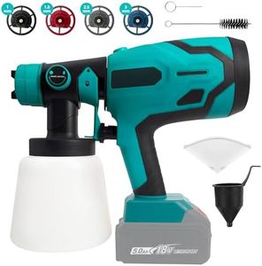 Fence Paint Sprayer Compatible with Makita 18V Battery, Cordless HVLP Paint Spray Gun with 4 Copper Nozzles and 3 Patterns for Sheds, Walls, Ceiling, Cabinets, Doors (Battery Not Included)
