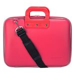 Cady Messenger Cube PINK MAGENTA Ultra Durable Tactical Leather -ette Bag Case fits Lenovo Yoga 3 Laptop & Tablet 2 Pro 13.3' + Black Hands-free Earphone Headphones with Microphone