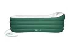 Tubble® Royale Inflatable Bathtub - Use as Hot and Ice Bath - Quick Set Up in 1min - Foldable Bathtub for Adults up to 188cm - Emerald Green - 255L
