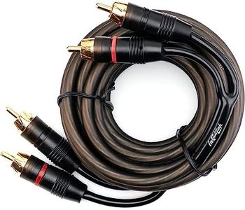 Install Link RCA Audio Cable for Subwoofer or Stereo Cable, 2-Channel, 12ft