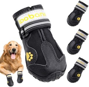 LOOBANI Dog Shoes Winter Snow Boots for Large Size Medium Dogs, Reflective Anti-Slip Paw Protectors for Rain Booties, Hot Pavement, Summer, Hardwood Floors, Running Water-Resistant Dog Shoes