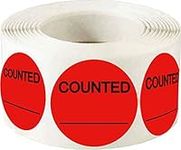 Round Counted Stickers 2 Inch Counted Inventory Control Labels Counting Stickers for Quality Control,Shipping,Warehouse Receiving,and Inventory 500 Pcs Adhesive Counted Labels