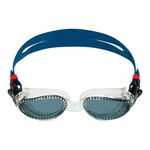 Aquasphere Kaiman Adult Swimming Goggles - The Original Curved Lens Goggle, Comfort & Fit for the Active Swimmer | Unisex Adult, Smoke Lens, Clear/Petrol Frame