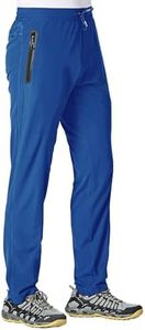 TBMPOY Men's Lightweight Hiking Pants Breathable Mountain Camping Fishing Running Active Jogger Pant, B9-royal Blue, Small