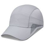 HSR Unstructured Reflective Lightweight Breathable Stylish Sports Soft Hat Cap For Men And Women (Light Gray, Polyester, Free Size)