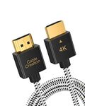 Ultra Thin HDMI Cable 10FT, CableCreation HDMI 4K High-Speed Ultra Slim Low Profile Cable, Support 3D, 4K@60Hz, Audio Return (Last Standard) for PS4, X-Box Switch etc, 3M/Braided